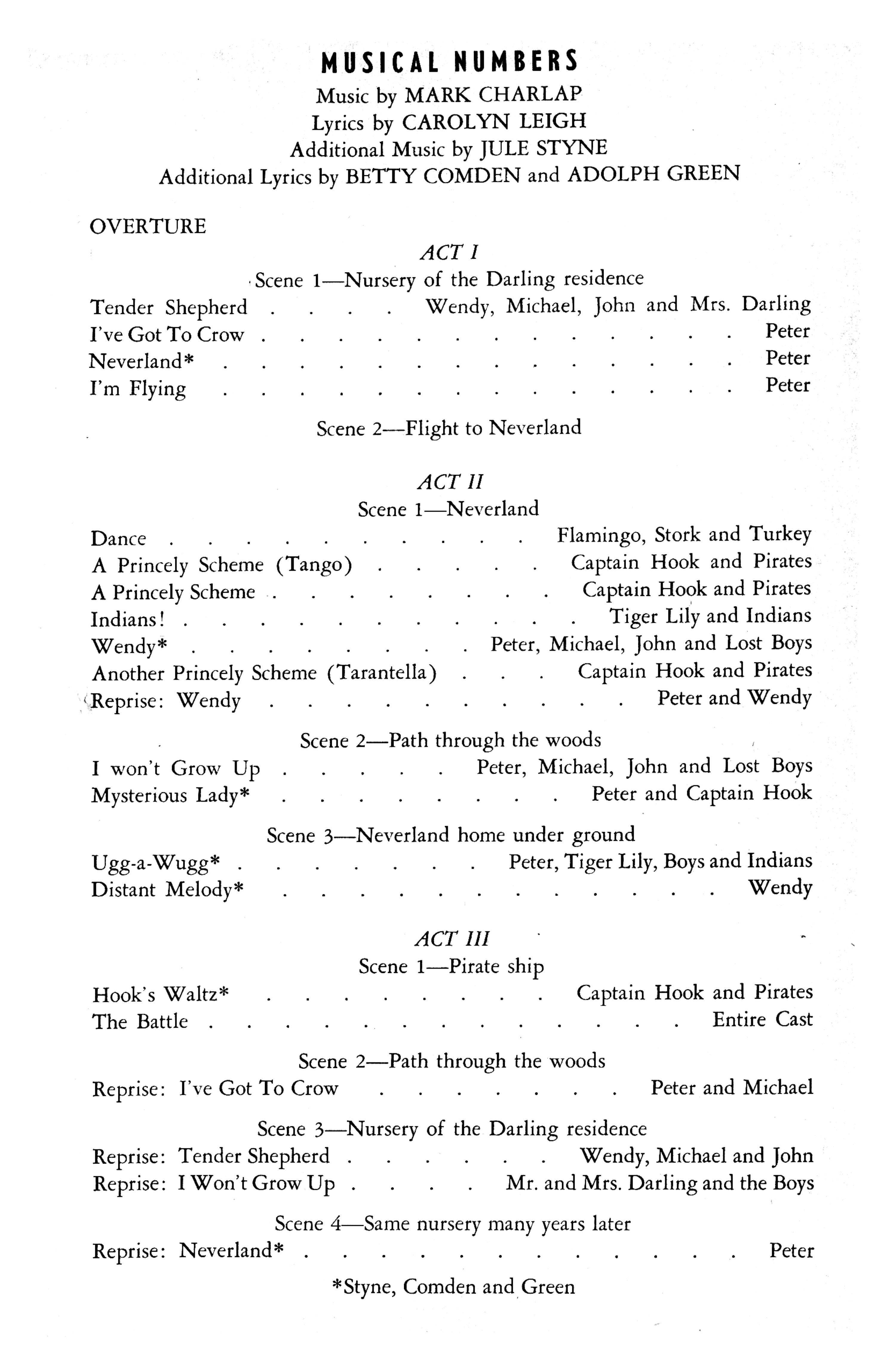 Peter Pan This lyrics has been read 212 times. meadowbrook project